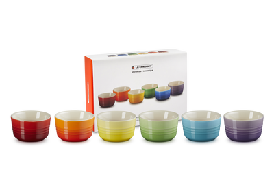 Stoneware Rainbow Set of 6 Mini Ramekins